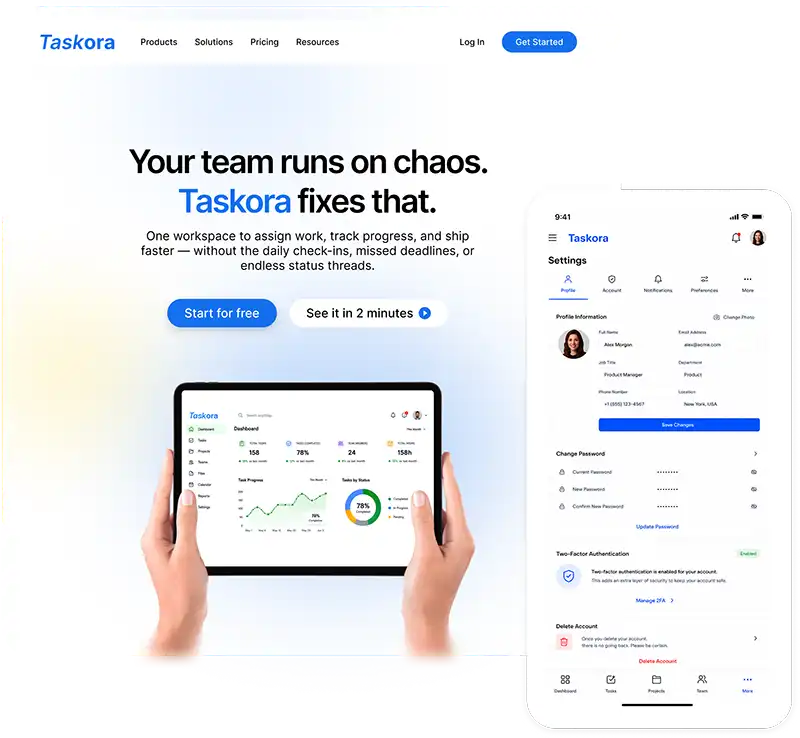 Taskora Case Study Banner image